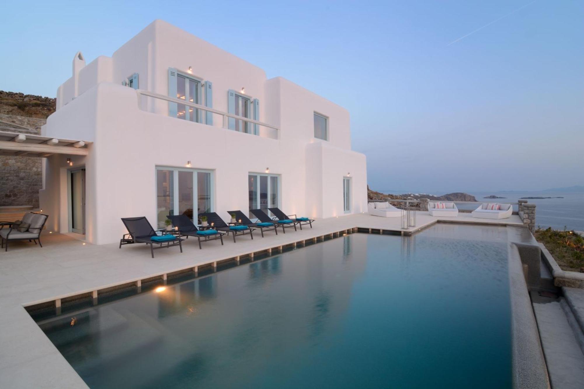 Stunning Mykonos 7 Bedrooms Rosella Private Pool Modern Interiors Pouli Villa Agios Ioannis Diakoftis